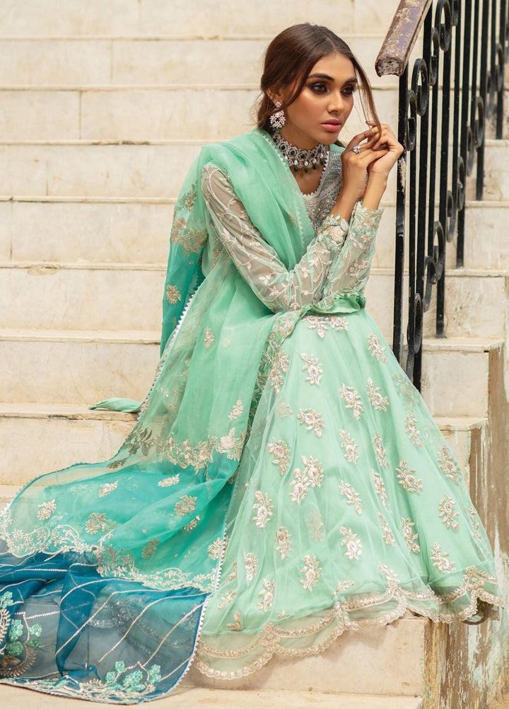 Zainab Chottani Embroidered Net Suits Unstitched 3 Piece ZC21WF Azrah 03 - Wedding Collection