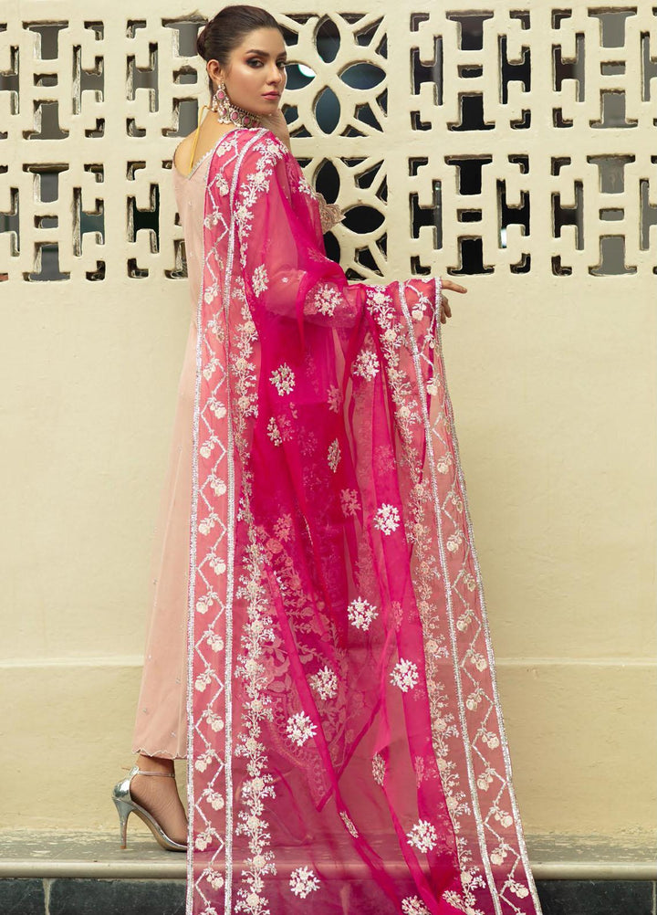 Zainab Chottani Embroidered Net Suits Unstitched 3 Piece ZC21WF Hasrat 08 - Wedding Collection