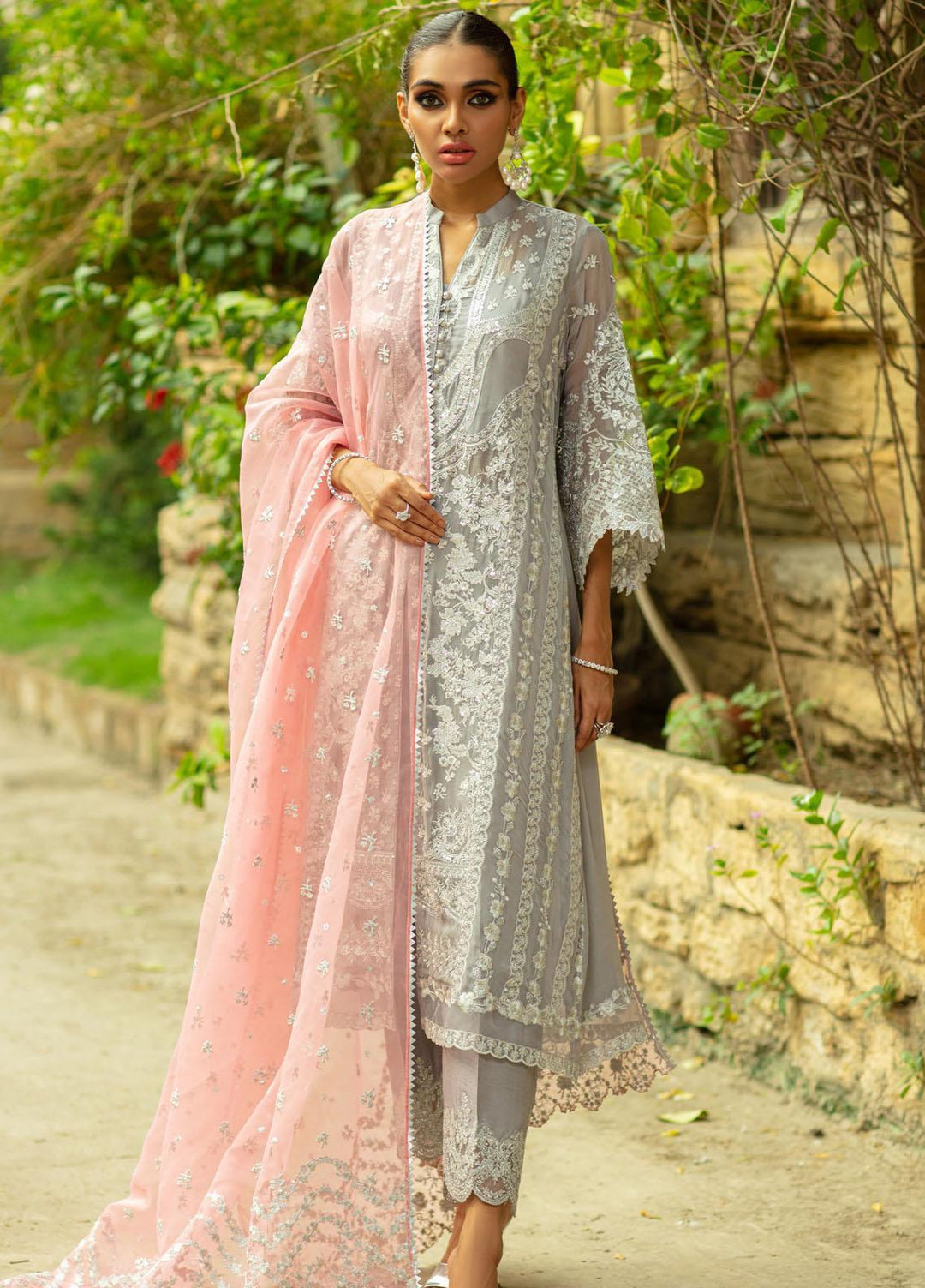 Zainab Chottani Embroidered Chiffon Suits Unstitched 3 Piece ZC21WF Hayal 09 - Wedding Collection
