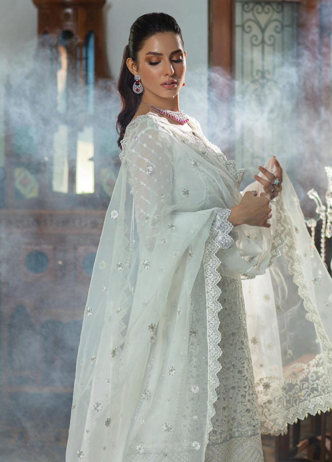Zainab Chottani Embroidered Chiffon Suits Unstitched 3 Piece ZC21WF Miray 02 - Wedding Collection