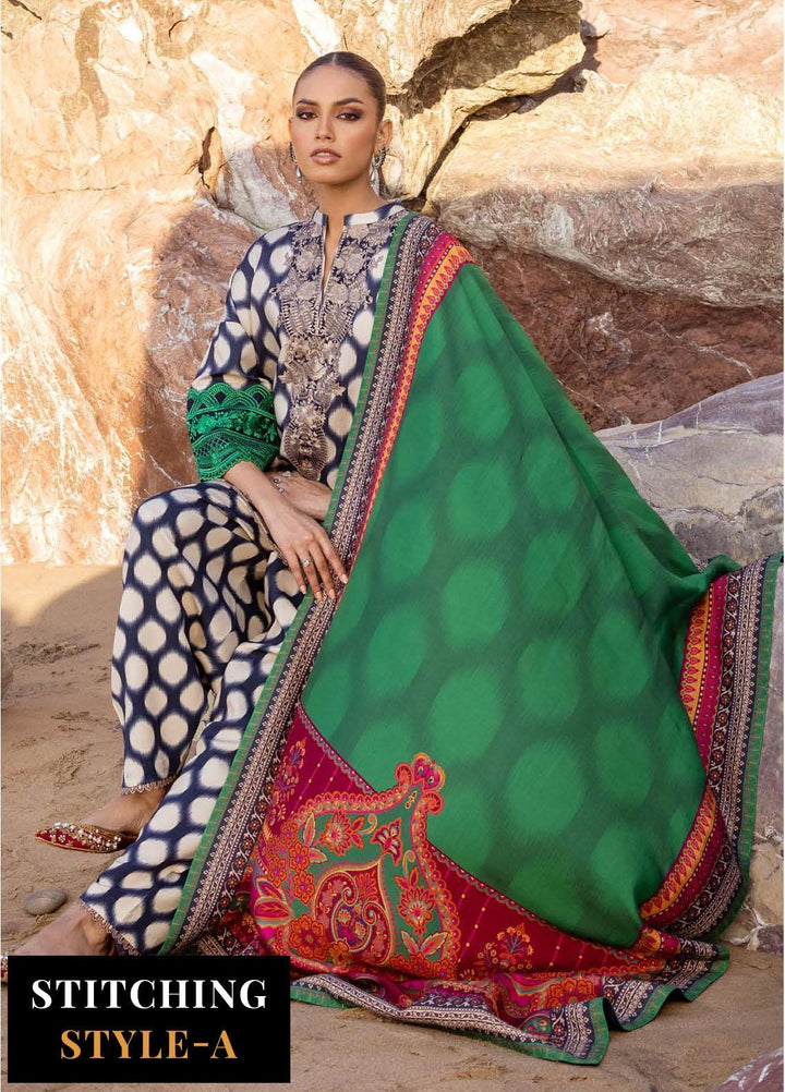 Zainab Chottani Embroidered Herringbone Suits Unstitched 3 Piece ZC23WS D4 Kiara - Winter Collection