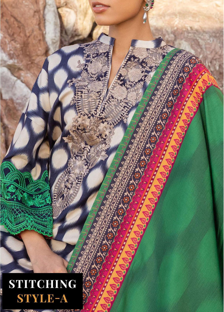 Zainab Chottani Embroidered Herringbone Suits Unstitched 3 Piece ZC23WS D4 Kiara - Winter Collection