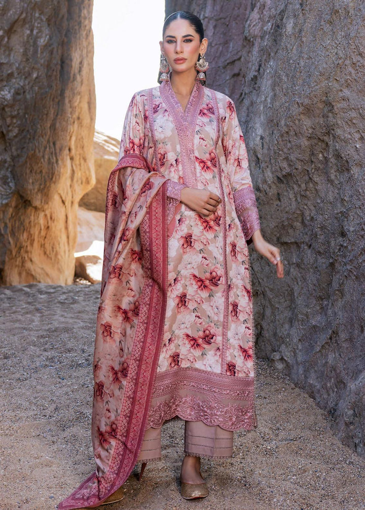 Zainab Chottani Embroidered Herringbone Suits Unstitched 3 Piece ZC23WS D5 Shyra - Winter Collection