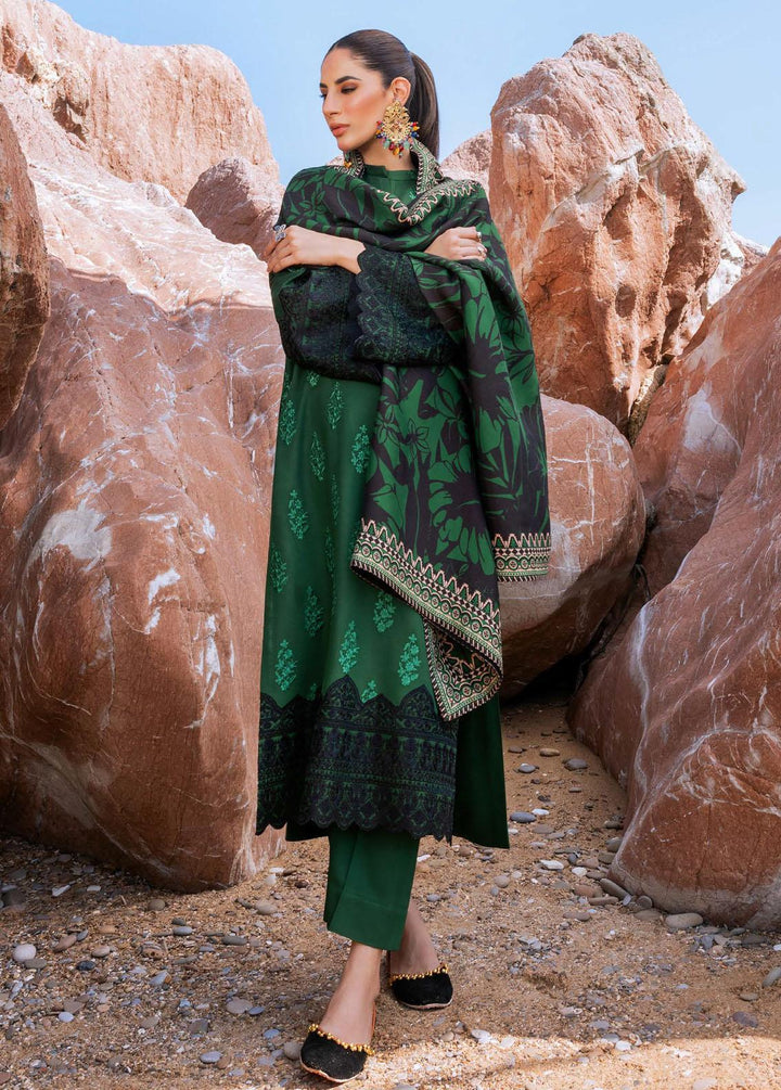 Zainab Chottani Embroidered Herringbone Suits Unstitched 3 Piece ZC23WS D8 Elif - Winter Collection