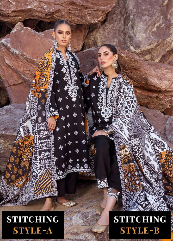 Zainab Chottani Embroidered Herringbone Suits Unstitched 3 Piece ZC23WS D9 Ryma - Winter Collection