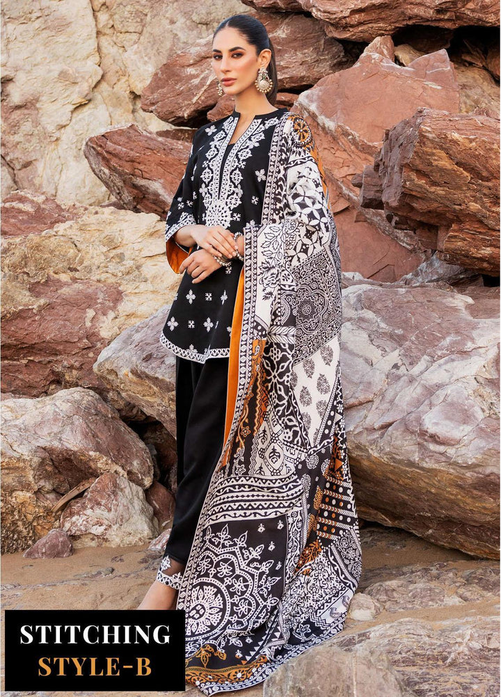 Zainab Chottani Embroidered Herringbone Suits Unstitched 3 Piece ZC23WS D9 Ryma - Winter Collection