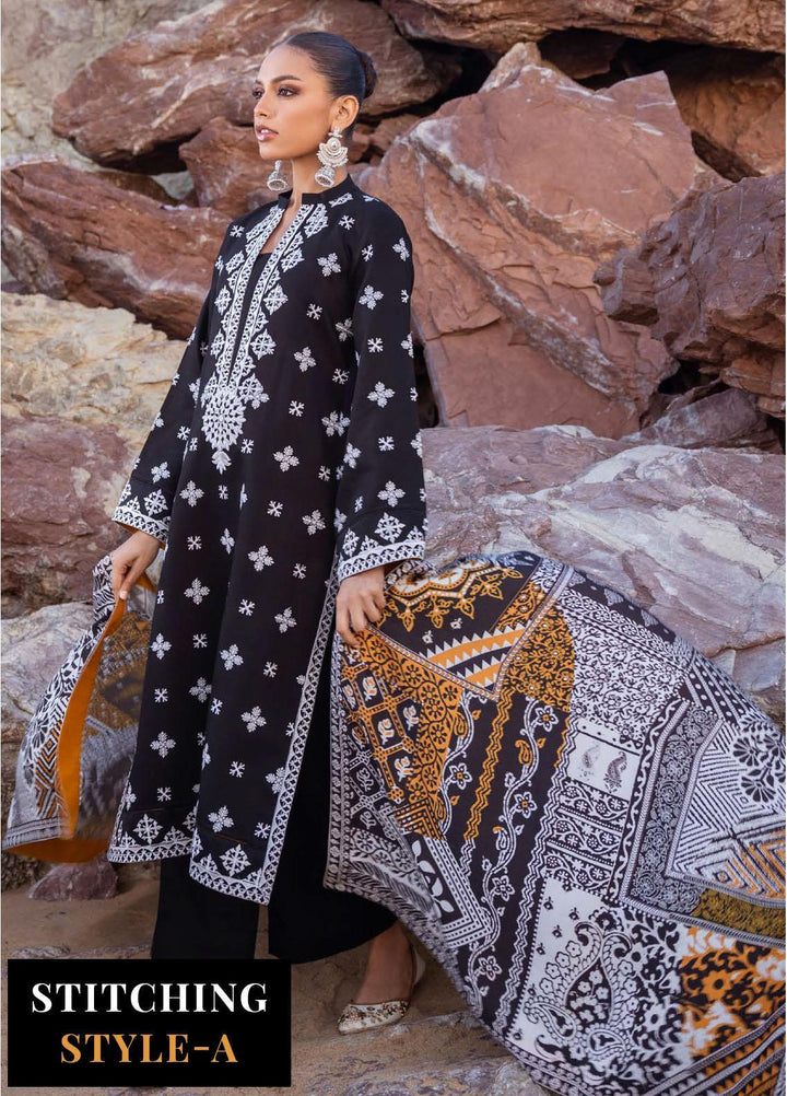 Zainab Chottani Embroidered Herringbone Suits Unstitched 3 Piece ZC23WS D9 Ryma - Winter Collection