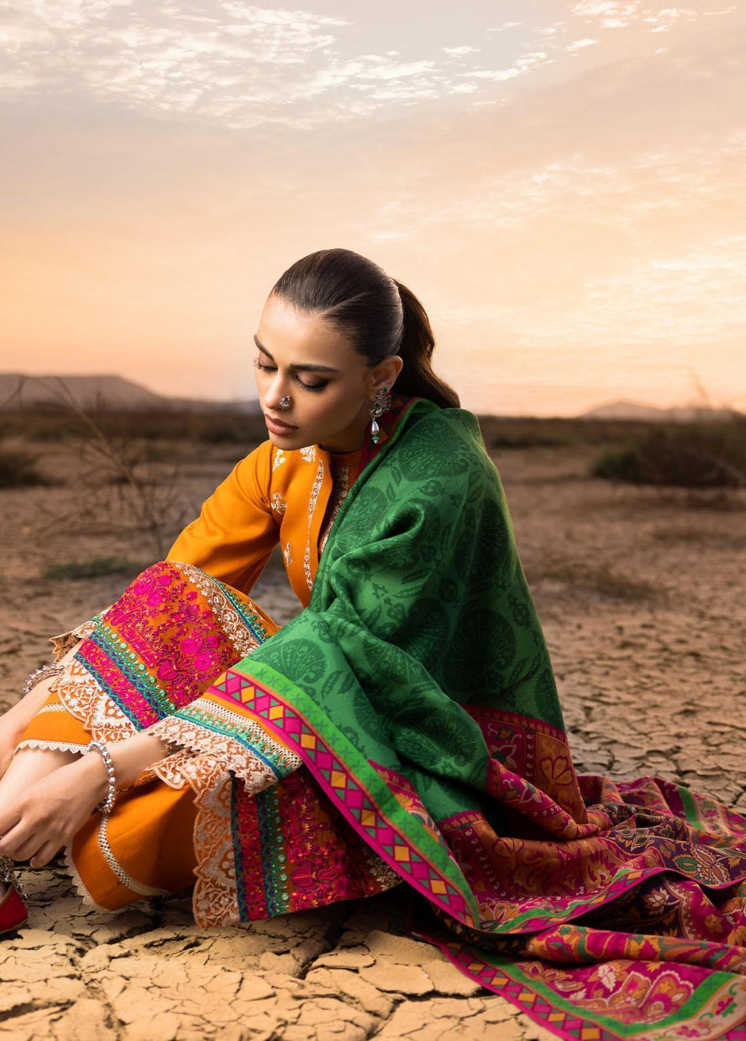 Zainab Chottani Embroidered  Suits Unstitched 3 Piece ZC22W 06 Maya - Winter Collection