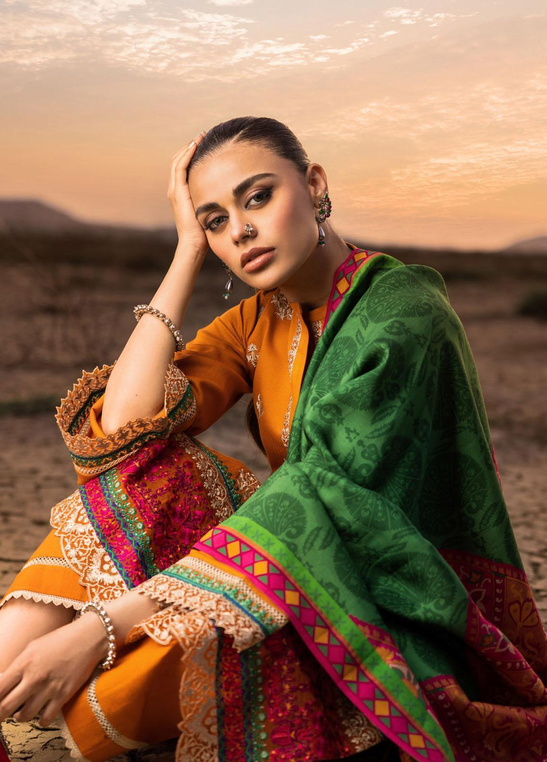 Zainab Chottani Embroidered  Suits Unstitched 3 Piece ZC22W 06 Maya - Winter Collection