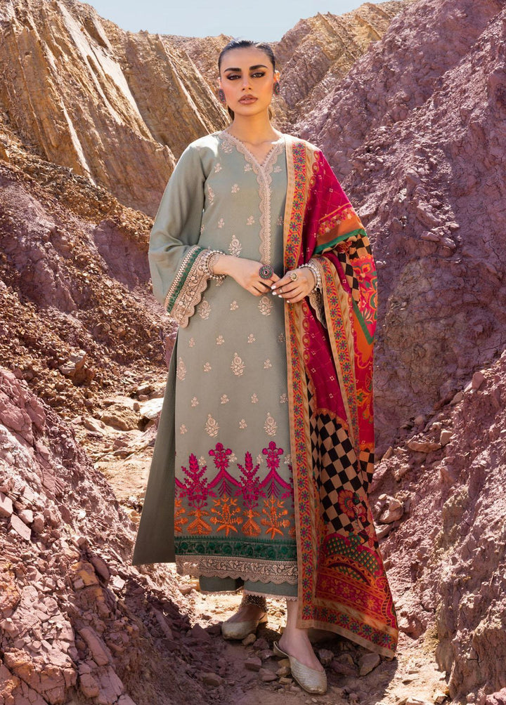 Zainab Chottani Embroidered  Suits Unstitched 3 Piece ZC22W 07 Hayat - Winter Collection