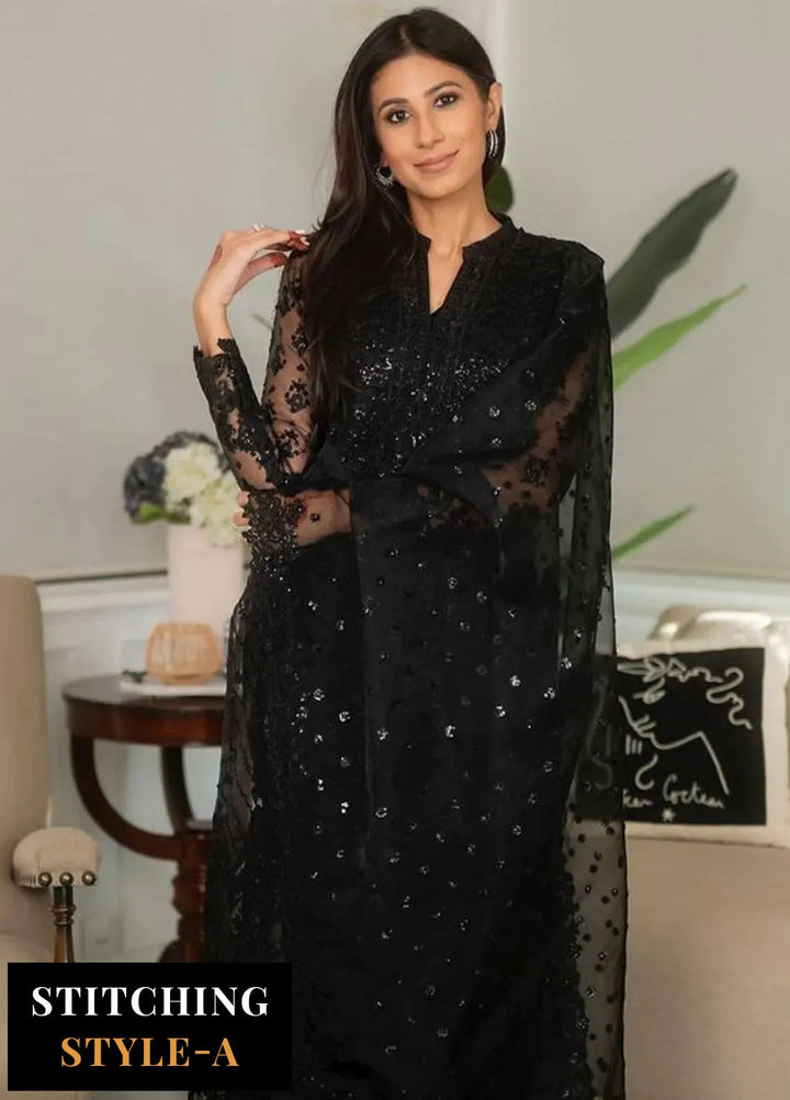 Zainab Chottani Embroidered Organza Suits Unstitched 3 Piece ZC24WF D-06 Doree - Wedding Collection