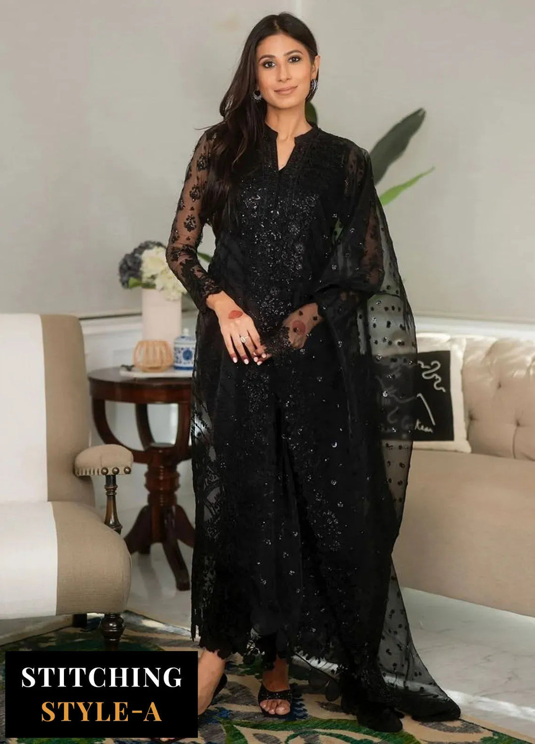 Zainab Chottani Embroidered Organza Suits Unstitched 3 Piece ZC24WF D-06 Doree - Wedding Collection