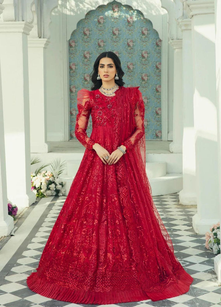 Zainab Fareedi Embroidered Net Suits Unstitched 3 Piece ZNF23LF Millie ZF012 - Luxury Festive Collection