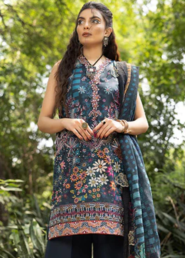 Zaire Print By Izel Embroidered Lawn Suits Unstitched 3 Piece IZL23Z Havana - Summer Collection