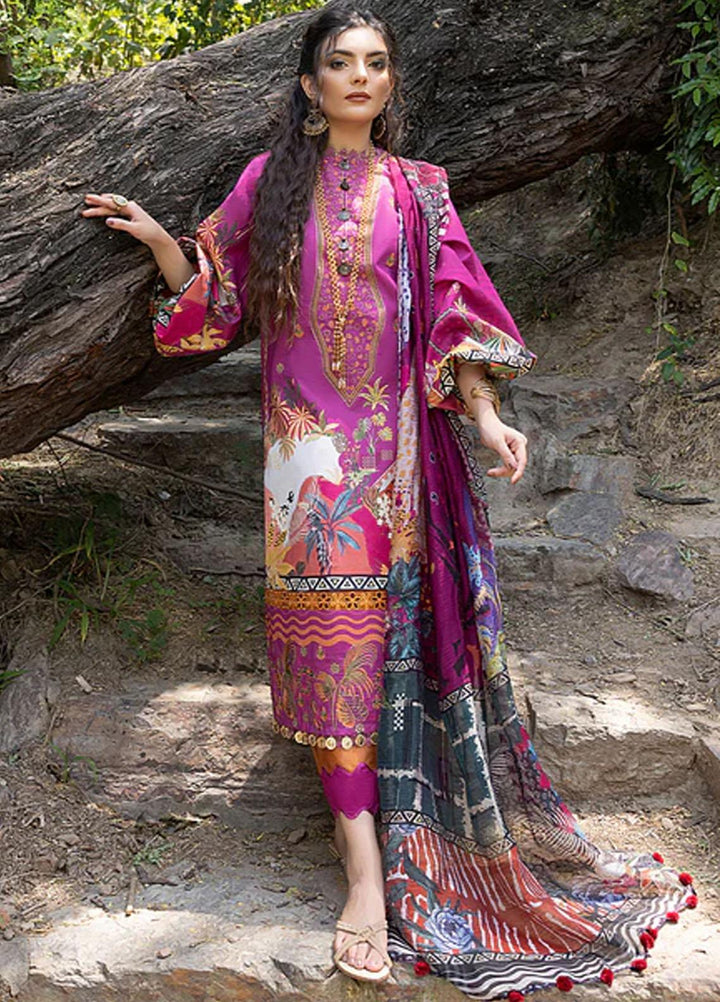 Zaire Print By Izel Embroidered Lawn Suits Unstitched 3 Piece IZL23Z Tribal - Summer Collection