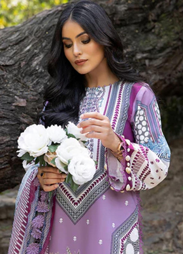 Zaire Print By Izel Embroidered Lawn Suits Unstitched 3 Piece IZL23Z Zuro - Summer Collection