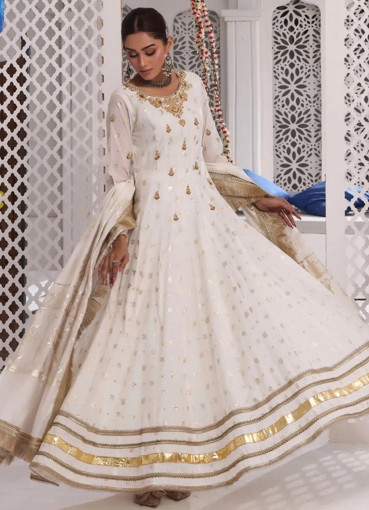 Zainab Hasan Pret Embriodered cotton 3 Piece Moonlight ZHF-86