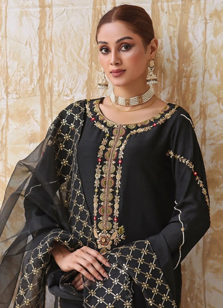 Zainab Hasan Pret Embriodered Korean Raw Silk 3 Piece Nightingale ZHF-130