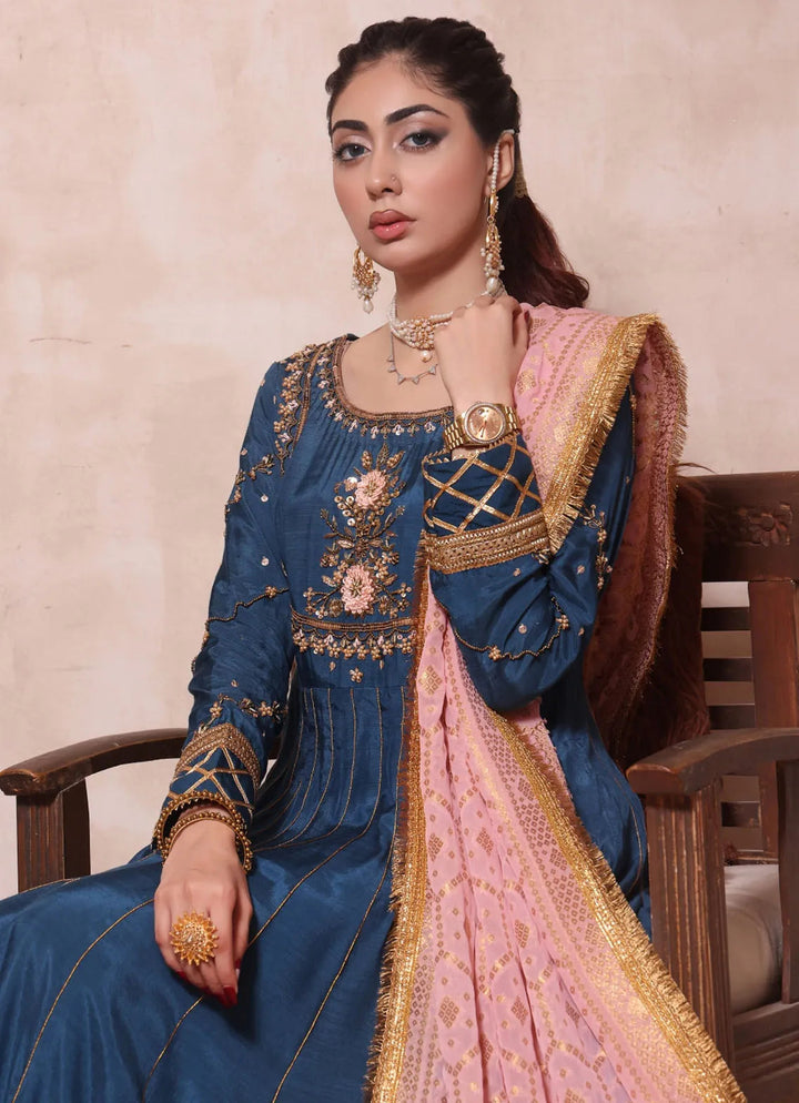 Zainab Hasan Pret Embriodered Raw Silk 3 Piece Lyra ZH-619