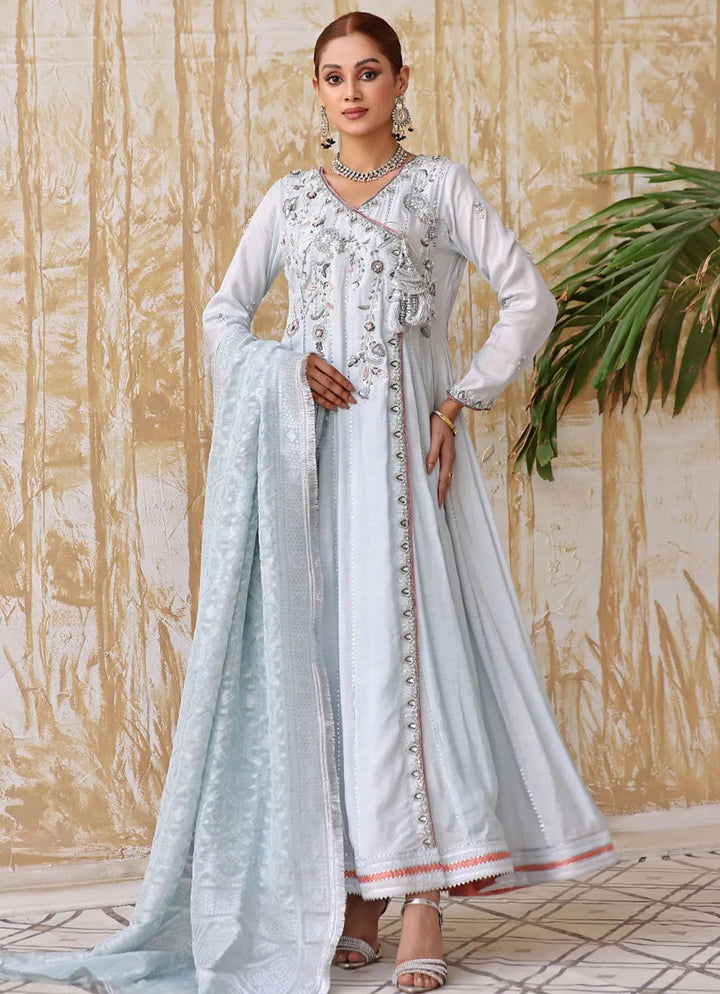 Zainab Hasan Pret Embriodered Raw Silk 3 Piece Primrose ZHF-122