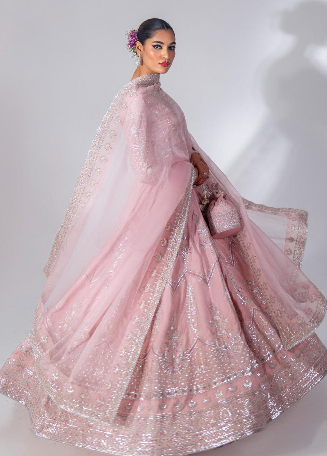 Zar-Bano by Scherezade Pret Hand Embellished N Embroidered Korean Rawsilk 2 Piece Suit Shanaya