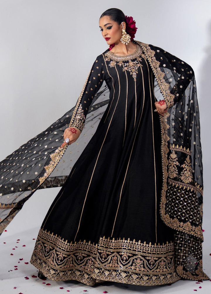 Zar-Bano by Scherezade Pret Hand Embellished N Embroidered Korean Rawsilk 2 Piece Suit Zareen