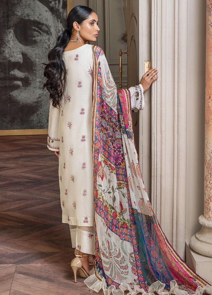 Zar-e-Gul By Zara Ali Embroidered Lawn Suits Unstitched 3 Piece ZRA22ZG ZA 1-A - Festive Collection