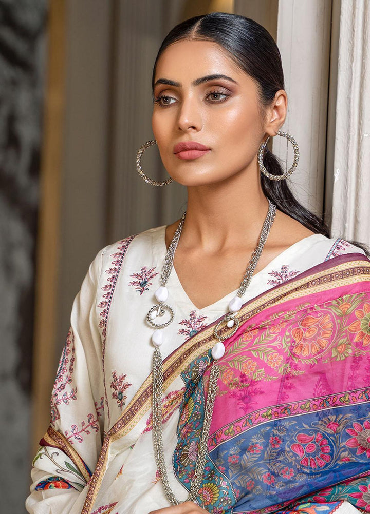 Zar-e-Gul By Zara Ali Embroidered Lawn Suits Unstitched 3 Piece ZRA22ZG ZA 1-A - Festive Collection