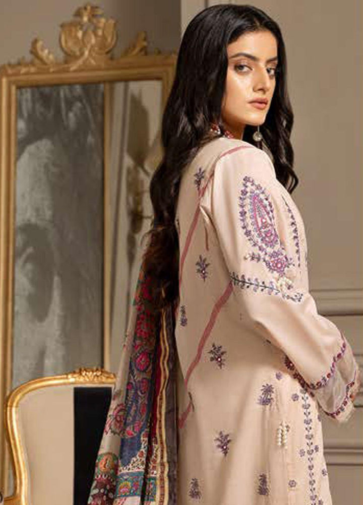 Zar-e-Gul By Zara Ali Embroidered Lawn Suits Unstitched 3 Piece ZRA22ZG ZA 1-B - Festive Collection