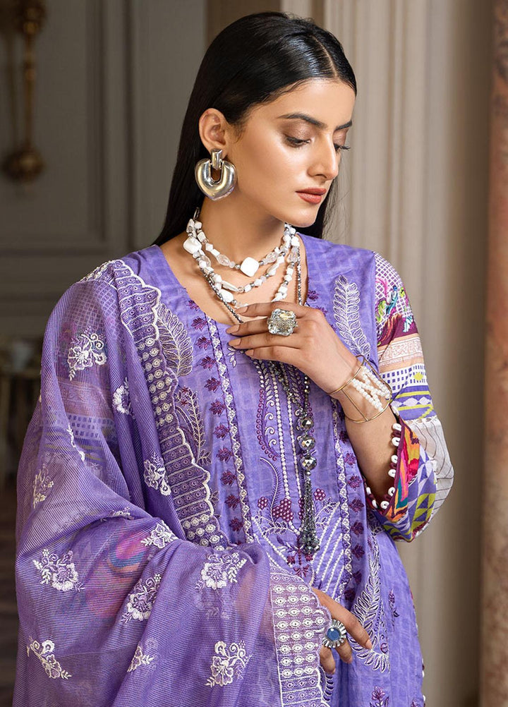 Zar-e-Gul By Zara Ali Embroidered Lawn Suits Unstitched 3 Piece ZRA22ZG ZA 10-B - Festive Collection