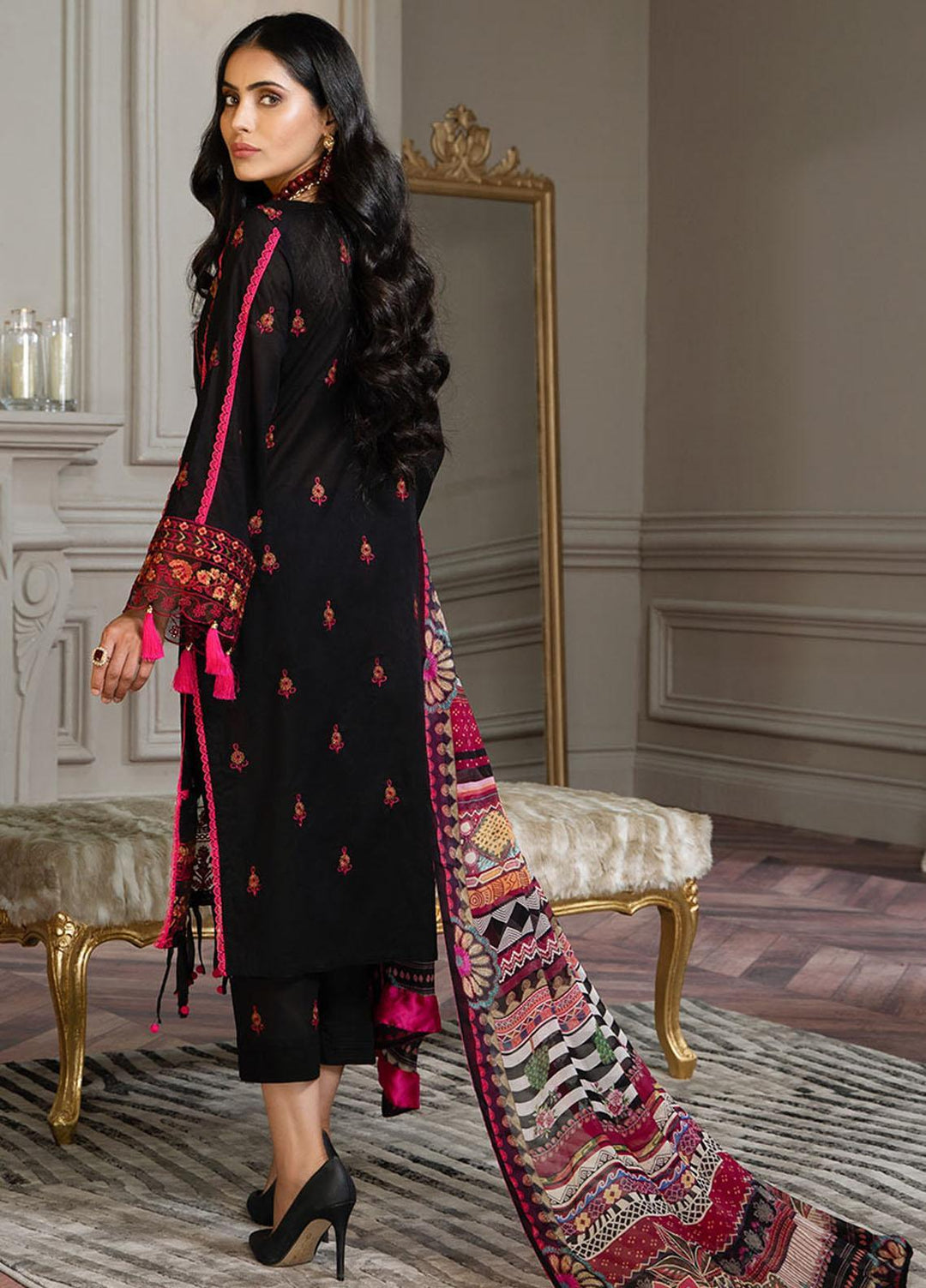 Zar-e-Gul By Zara Ali Embroidered Lawn Suits Unstitched 3 Piece ZRA22ZG ZA 2-A - Festive Collection