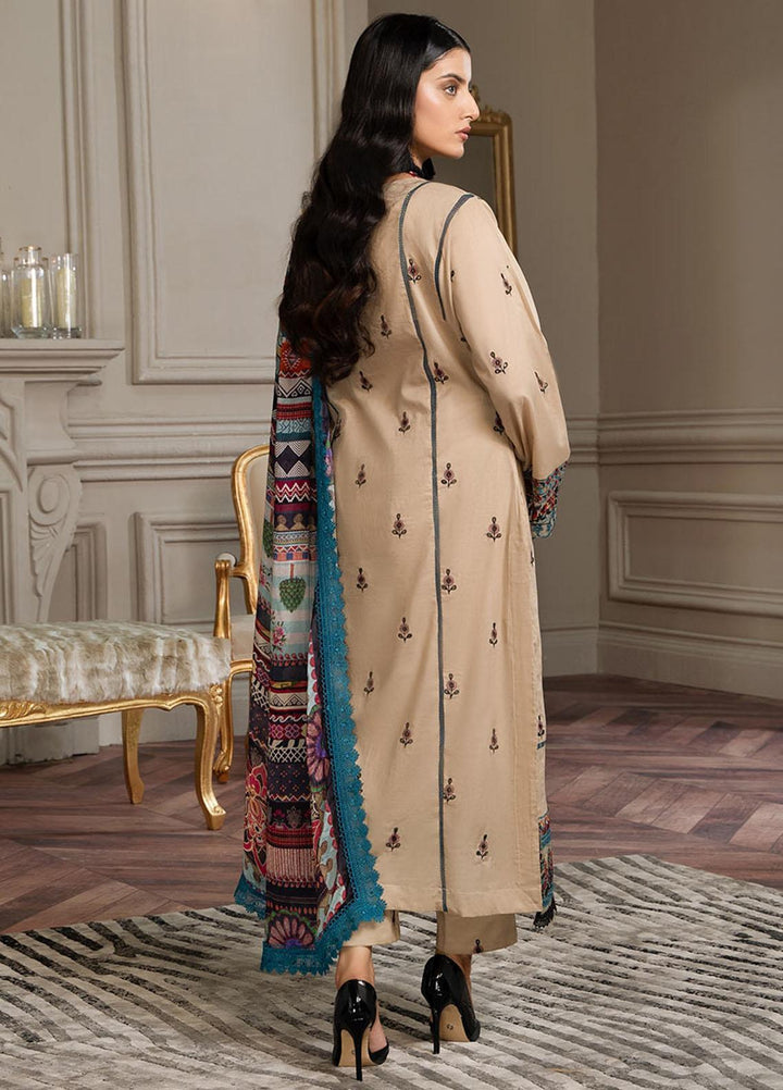 Zar-e-Gul By Zara Ali Embroidered Lawn Suits Unstitched 3 Piece ZRA22ZG ZA 2-B - Festive Collection