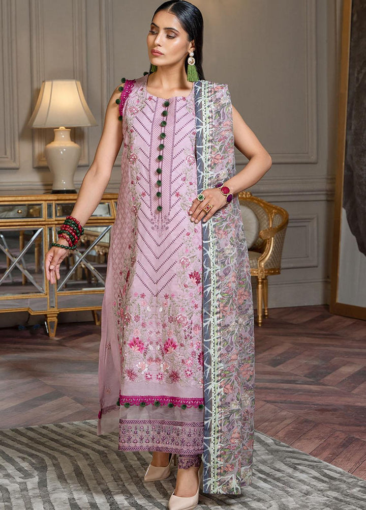 Zar-e-Gul By Zara Ali Embroidered Lawn Suits Unstitched 3 Piece ZRA22ZG ZA 3-B - Festive Collection