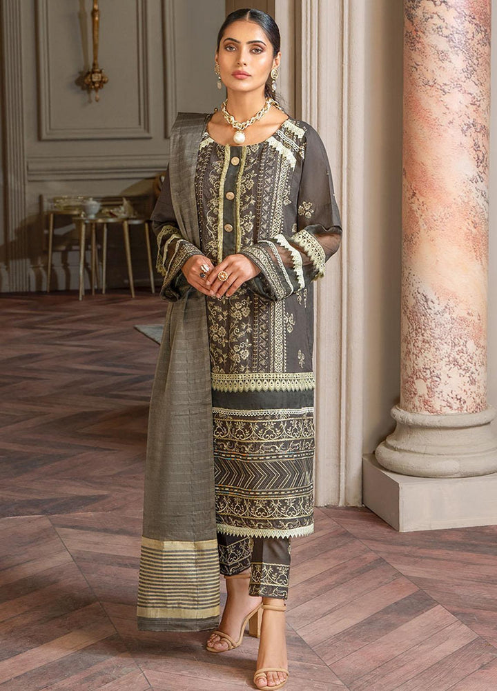 Zar-e-Gul By Zara Ali Embroidered Lawn Suits Unstitched 3 Piece ZRA22ZG ZA 4-A - Festive Collection