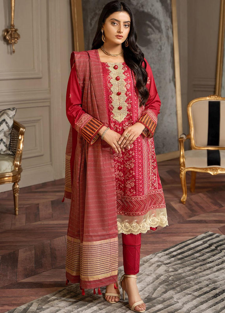 Zar-e-Gul By Zara Ali Embroidered Lawn Suits Unstitched 3 Piece ZRA22ZG ZA 4-B - Festive Collection