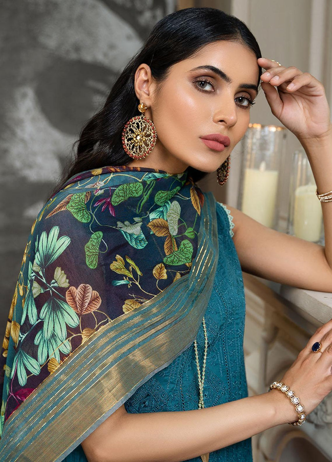 Zar-e-Gul By Zara Ali Embroidered Lawn Suits Unstitched 3 Piece ZRA22ZG ZA 5-A - Festive Collection