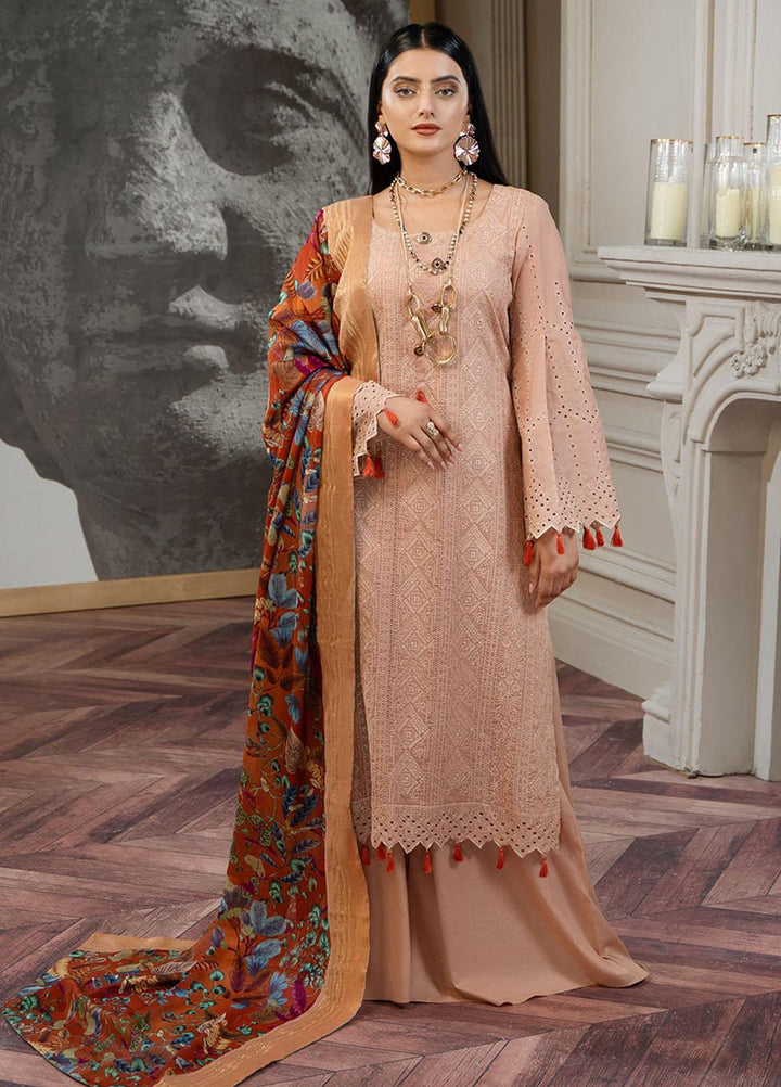 Zar-e-Gul By Zara Ali Embroidered Lawn Suits Unstitched 3 Piece ZRA22ZG ZA 5-B - Festive Collection