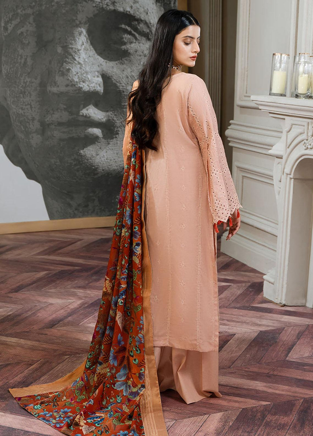 Zar-e-Gul By Zara Ali Embroidered Lawn Suits Unstitched 3 Piece ZRA22ZG ZA 5-B - Festive Collection