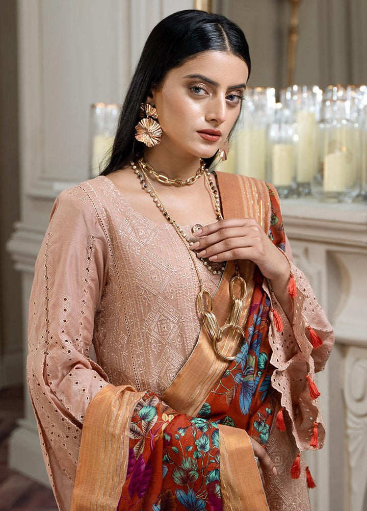 Zar-e-Gul By Zara Ali Embroidered Lawn Suits Unstitched 3 Piece ZRA22ZG ZA 5-B - Festive Collection