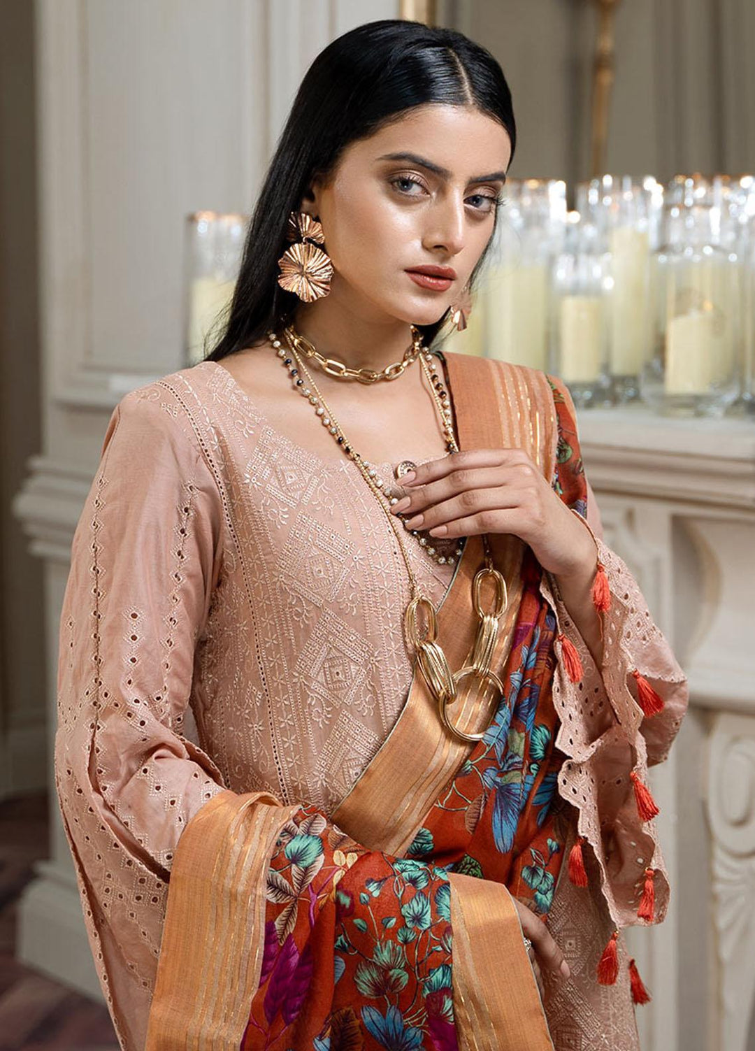 Zar-e-Gul By Zara Ali Embroidered Lawn Suits Unstitched 3 Piece ZRA22ZG ZA 5-B - Festive Collection