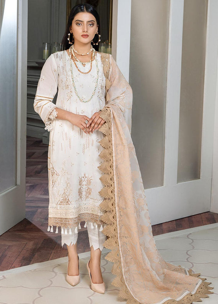 Zar-e-Gul By Zara Ali Embroidered Lawn Suits Unstitched 3 Piece ZRA22ZG ZA 6-A - Festive Collection