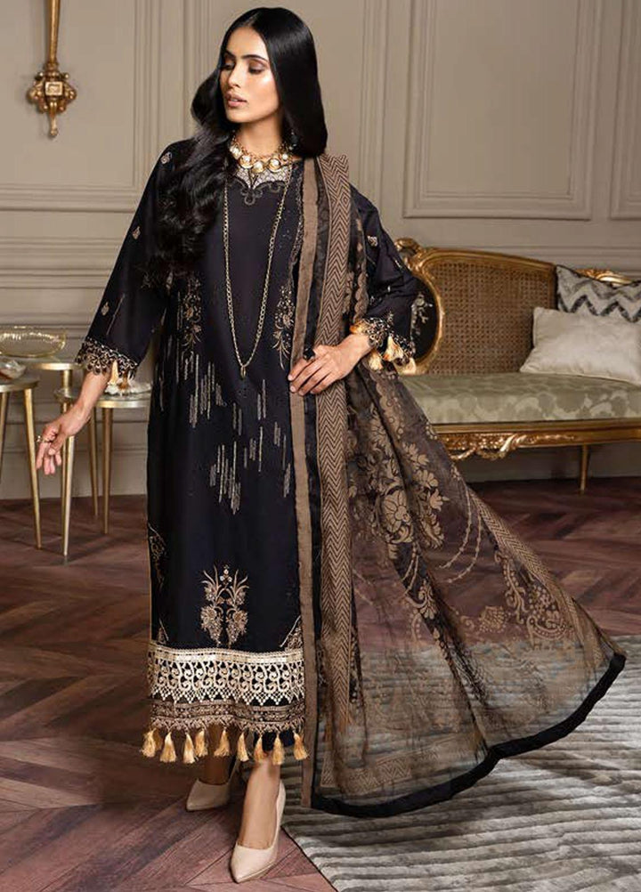 Zar-e-Gul By Zara Ali Embroidered Lawn Suits Unstitched 3 Piece ZRA22ZG ZA 6-B - Festive Collection