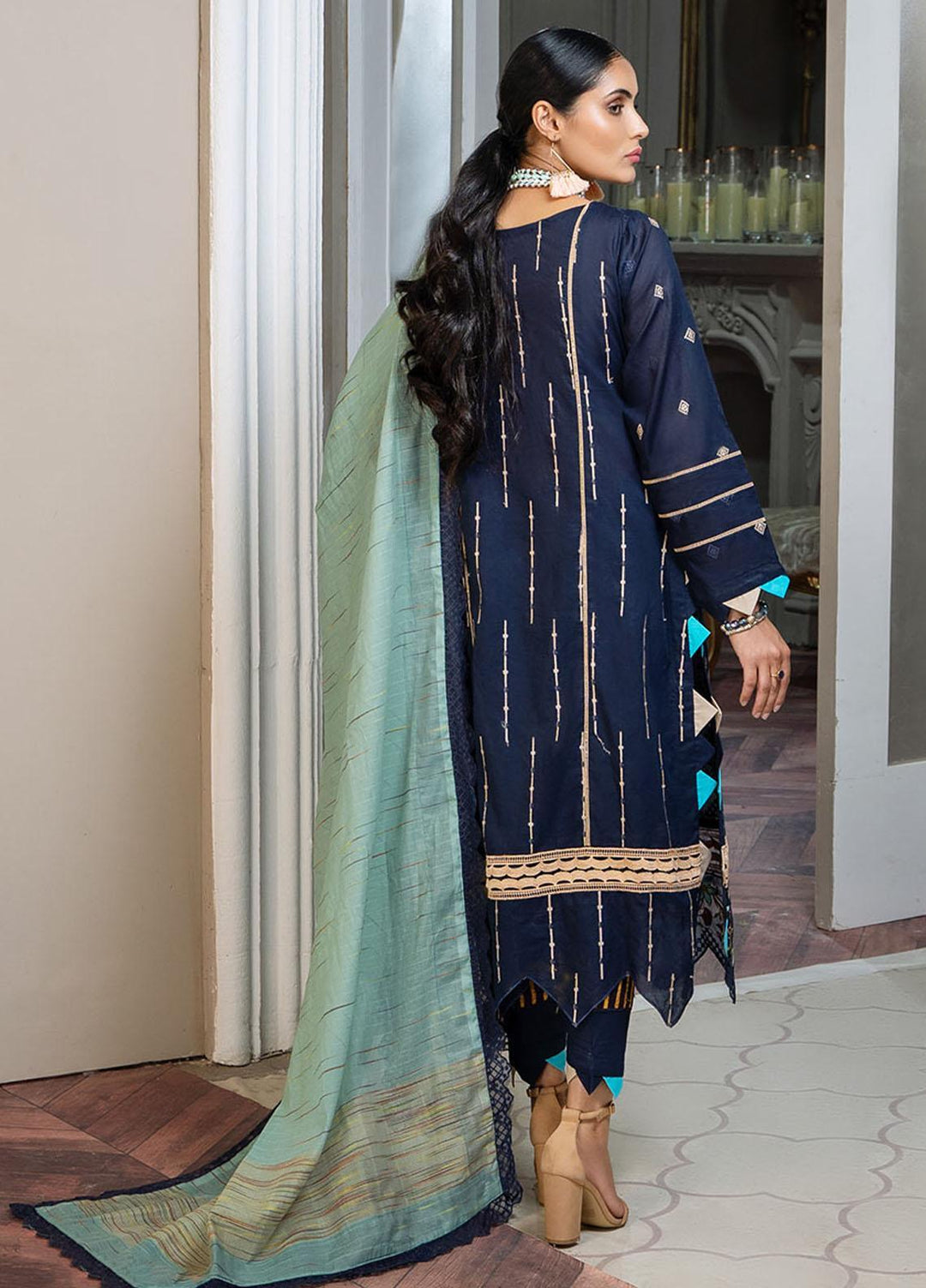 Zar-e-Gul By Zara Ali Embroidered Lawn Suits Unstitched 3 Piece ZRA22ZG ZA 7-A - Festive Collection