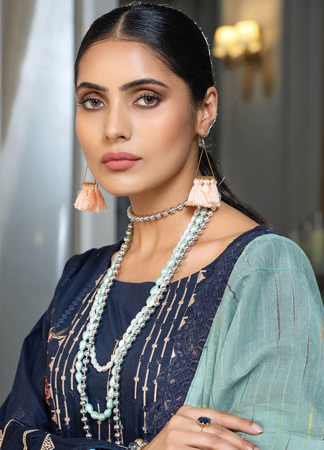 Zar-e-Gul By Zara Ali Embroidered Lawn Suits Unstitched 3 Piece ZRA22ZG ZA 7-A - Festive Collection