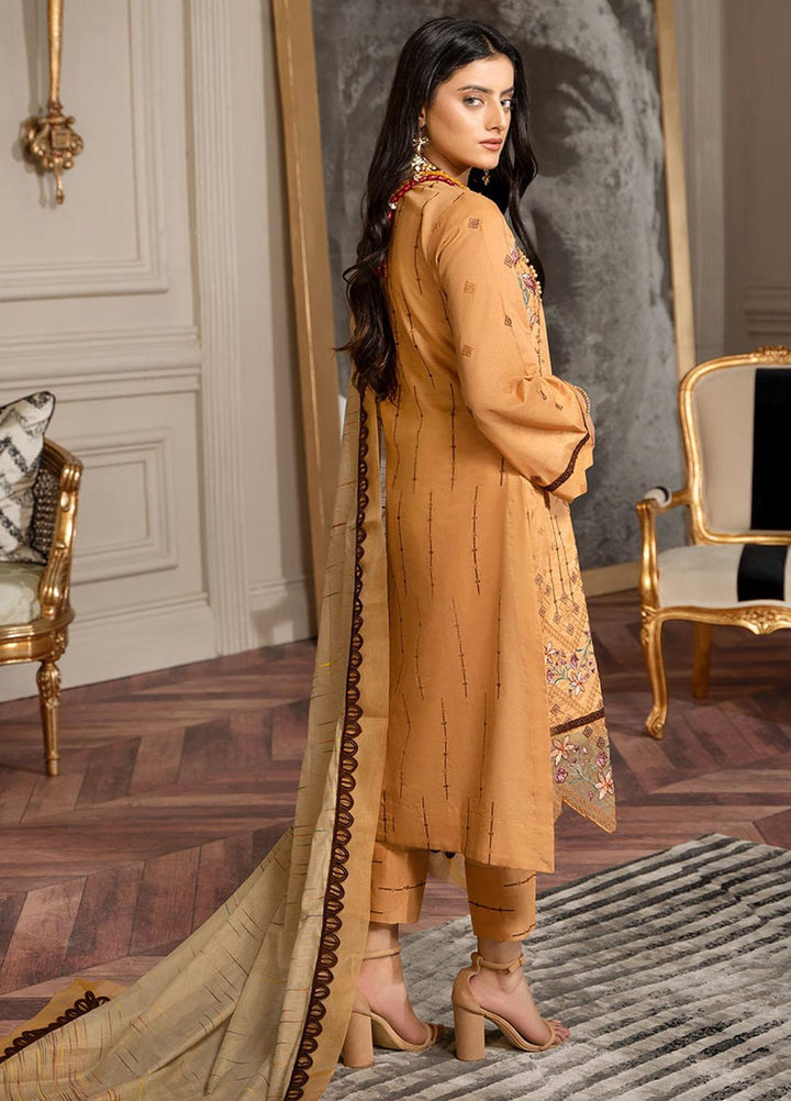 Zar-e-Gul By Zara Ali Embroidered Lawn Suits Unstitched 3 Piece ZRA22ZG ZA 7-B - Festive Collection