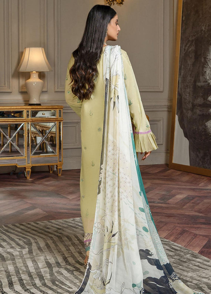 Zar-e-Gul By Zara Ali Embroidered Lawn Suits Unstitched 3 Piece ZRA22ZG ZA 9-A - Festive Collection