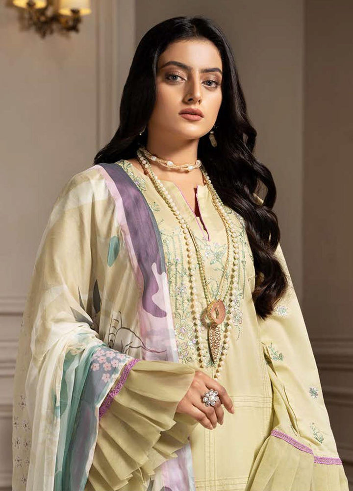 Zar-e-Gul By Zara Ali Embroidered Lawn Suits Unstitched 3 Piece ZRA22ZG ZA 9-A - Festive Collection