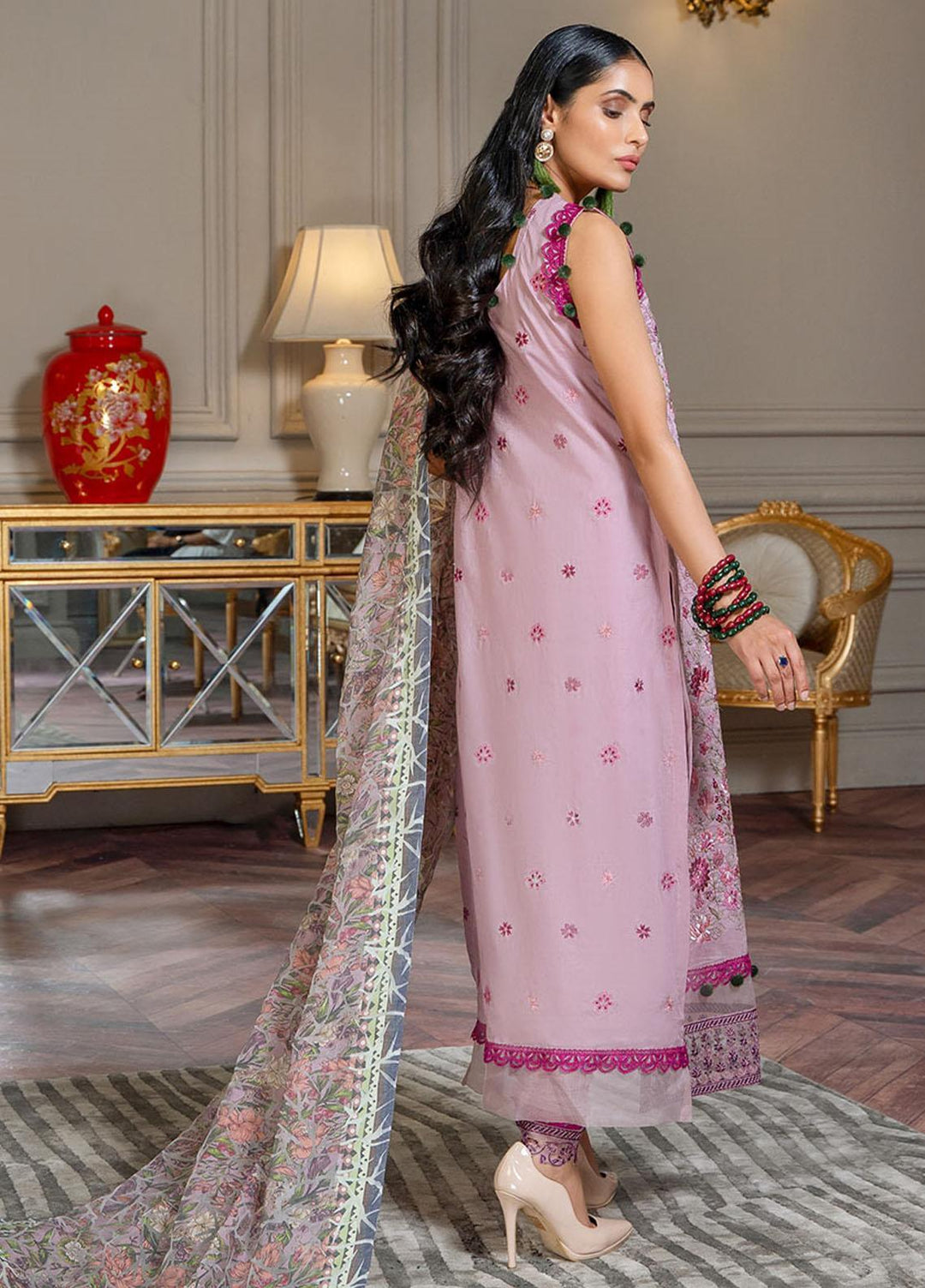 Zar-e-Gul By Zara Ali Embroidered Lawn Suits Unstitched 3 Piece ZRA22ZG ZA 9-B - Festive Collection