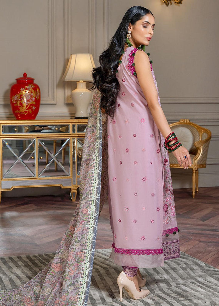 Zar-e-Gul By Zara Ali Embroidered Lawn Suits Unstitched 3 Piece ZRA22ZG ZA 9-B - Festive Collection