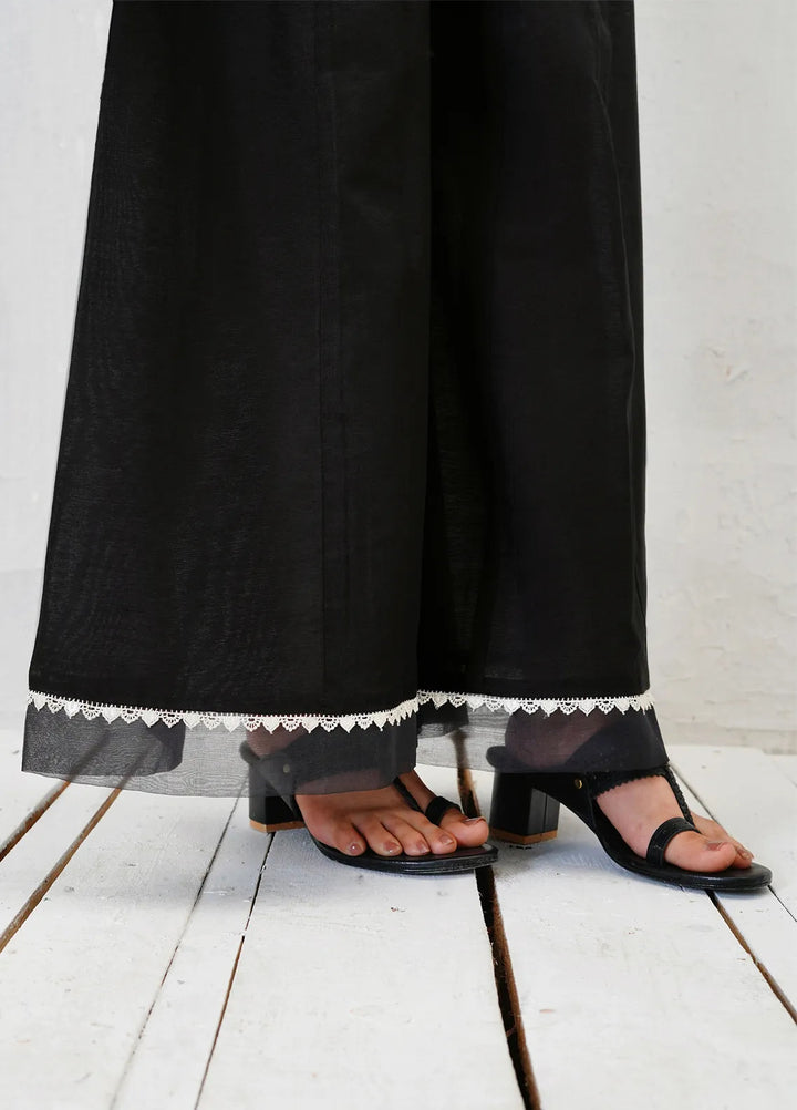 Zar Pret Embroidered Cotton Organza 3 Piece Suit Orchids